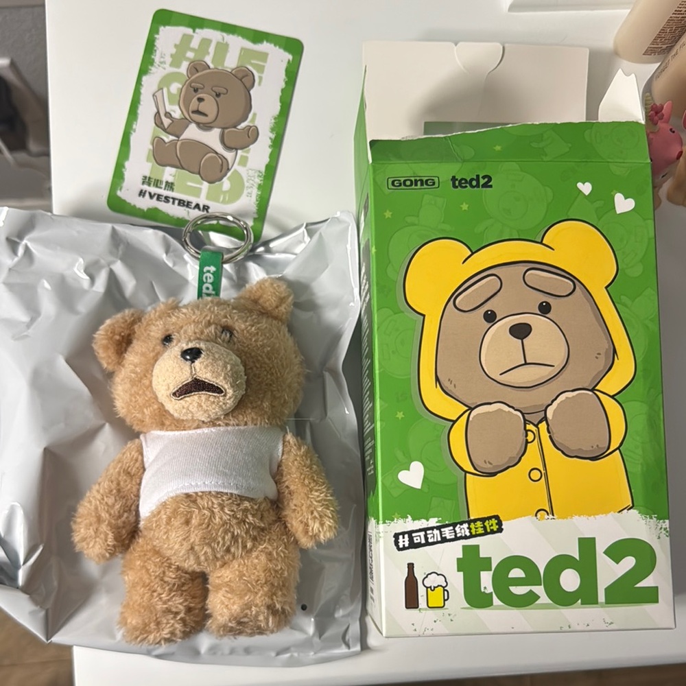 Ted 2 Plush Keychain pendant- Vest Bear